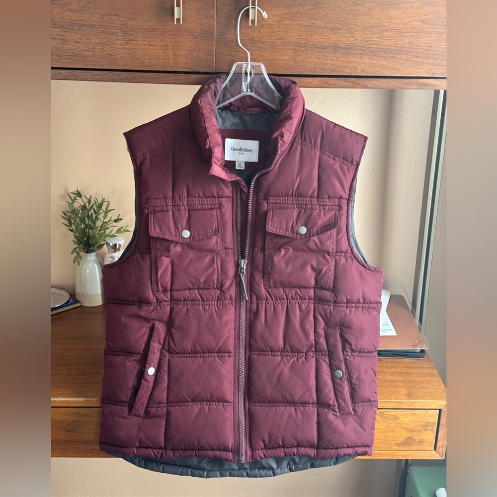 Maroon puffer vest